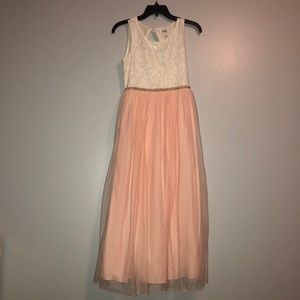 Girls pink formal dress